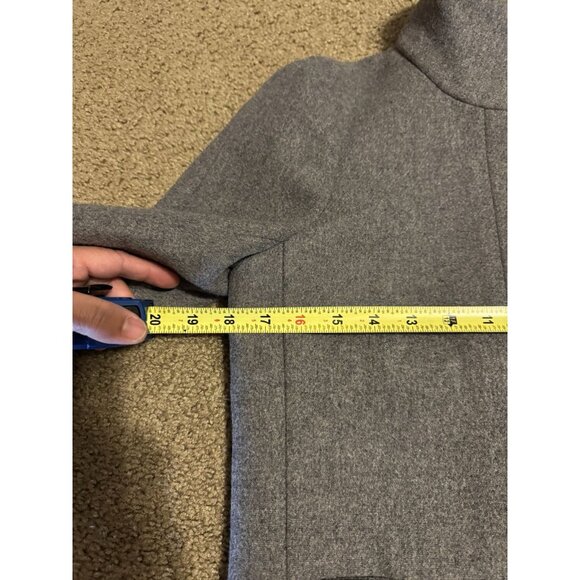 JCREW Mercantile Classic Gray Wool Cocoon Coat Jacket Sz 00 Career Professional - Picture 8 of 11